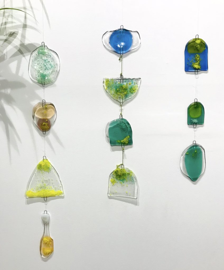 Bethany Wheeler Fused glass wall hangings