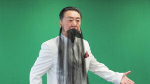 5. 2. Siying Zhou If the earth was not curvature our eastern turnes would have collided with yours 2023 video still. Courtesy of the artist.